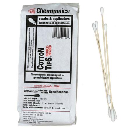 Chemtronics - Bomullstops dubbelsidig 15cm (100st)