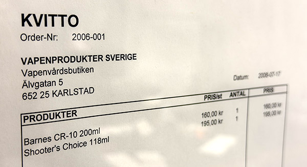 Kvitto 2006-001 Kvitto 2006-001